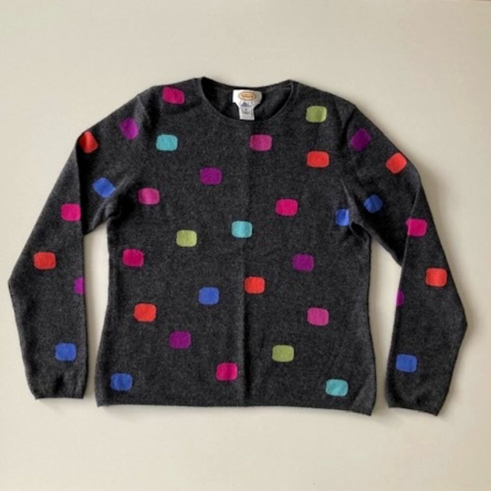 Talbots Cashmere Polka Dot Sweater